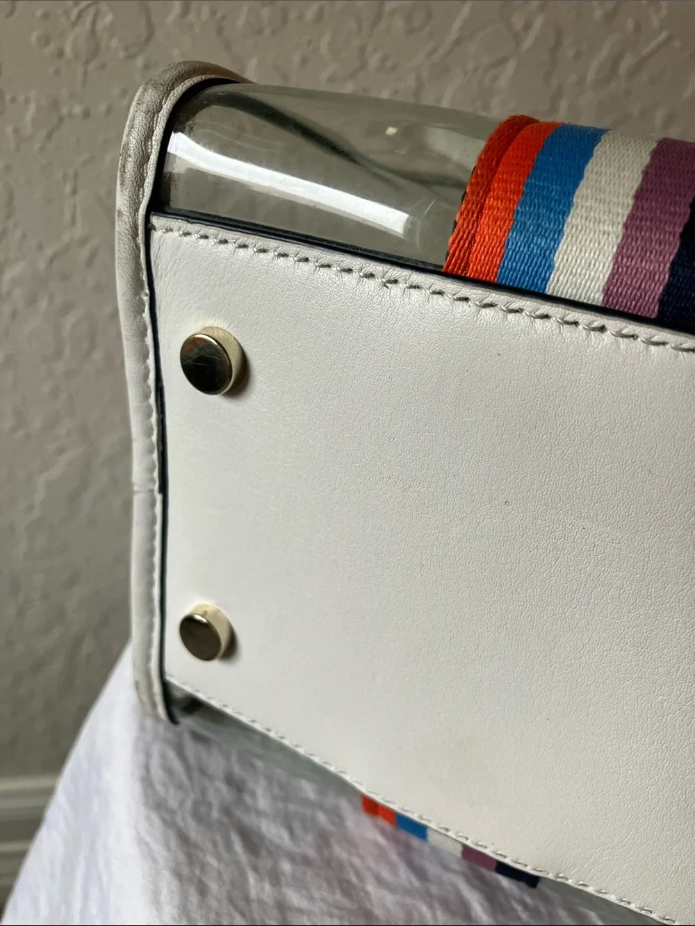 kate spade: Sam See-Through Medium Satchel Tote- Shoulder Strap- flaws